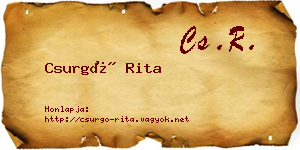 Csurgó Rita névjegykártya